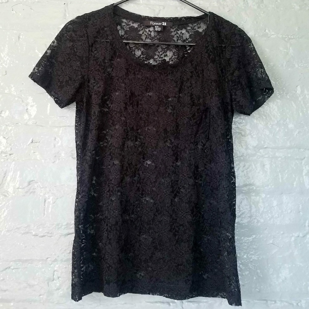 F21 Lace Tee